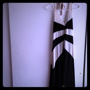 White/Black striped dress